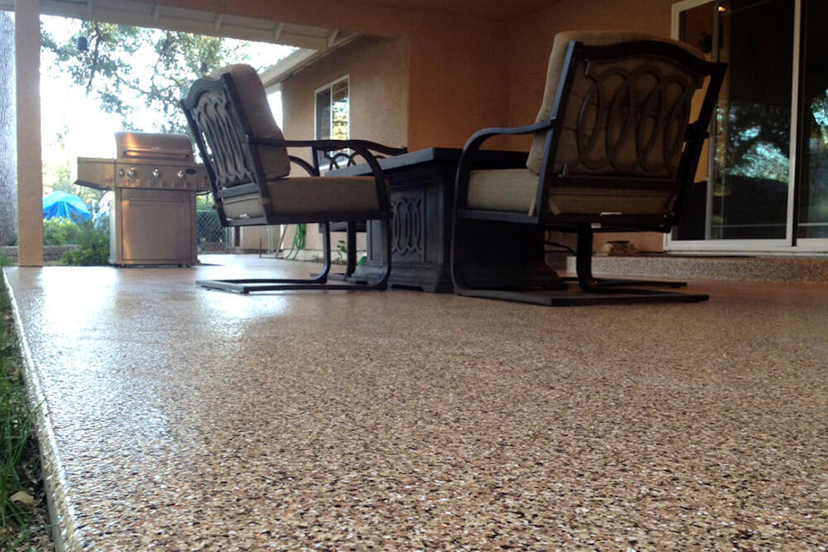 PennTek concrete floor coating on a patio