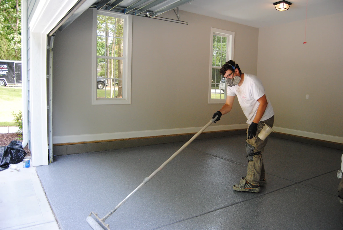 Anderson Painting epoxy floor coating for basement