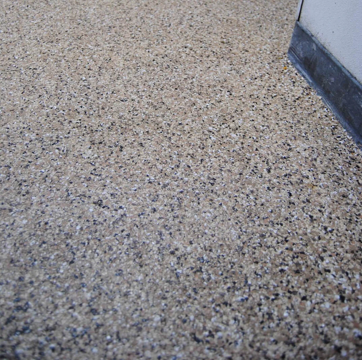 Close up of a Penntek polyurea floor coating